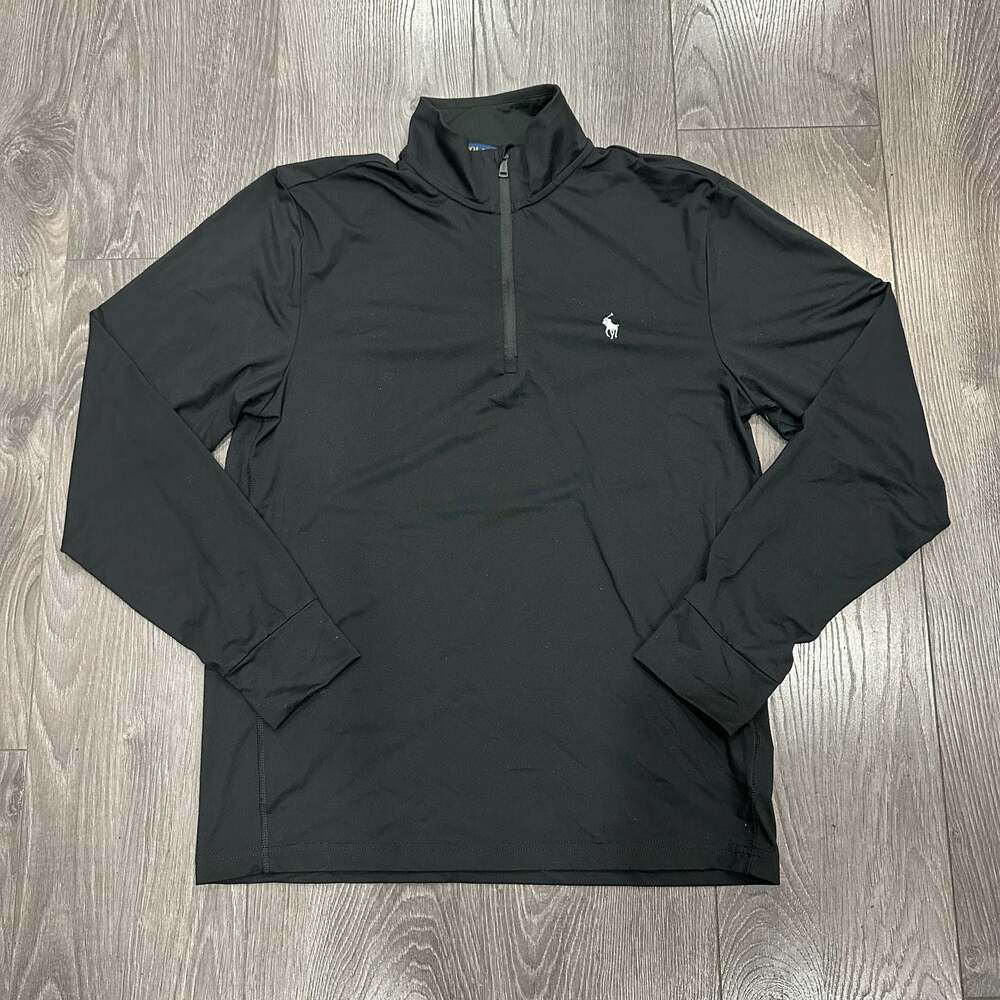 Polo Golf Ralph Lauren Men's Performance Quarter-Zip Pullover in Black